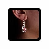 Cybche Vintage Rojo Rubí Lágrima Pendientes De La Boda De Cristal Gota Pendientes De Diamantes De Imitación Largo Pendiente De Gota De Agua Pavimentada Cz Pavo Real Cuelgan Gancho Pendiente De La