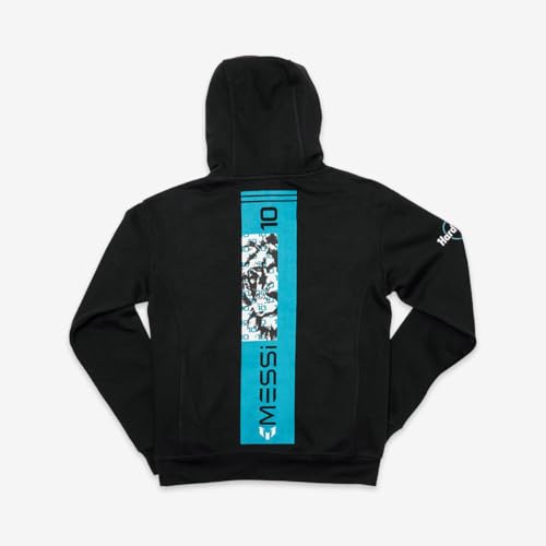 Premium Black Hoodie Sweatshirt with Urban Graphic Print Design, Cotton Blend, Drawstring Hood, Casual Streetwear Style Messi colection gift2