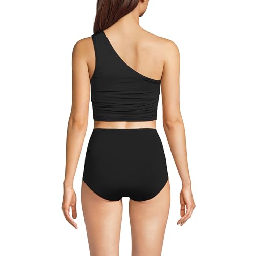 Lands' End Women's D-Cup Ruched One Shoulder Tankini Top2