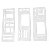 Nishiyuenyi 3 Piezas Plantillas para Planificador Guías para Direcciones Plantillas para Diario Y Reglas de Dibujo Herramientas Flexibles para Organizar Páginas a, Style C