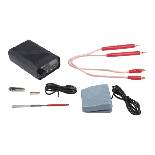 HOHOVYVY Soldador de resistencia, 10000 W, doble pulso, portátil, con pantalla LCD y control manual/automático, para taller de bricolaje (2 unidades)
