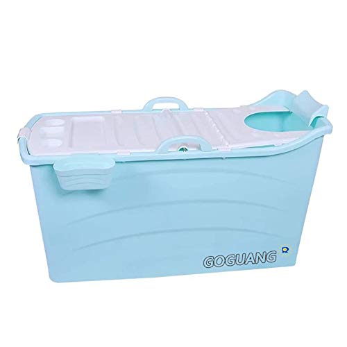 Bañeras MYANYAN Plegable Portátil Piscina Gran Cubo de Baño Independiente para Adultos y Niños Grande para el Hogar Ducha (sin Cubierta), 2 Colores
