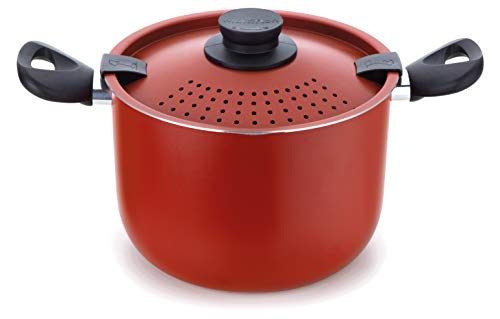 Espagueteira Colapasta 22 Centímetros Vermelho Aluminio Antiaderente Linha Versátil Multiflon