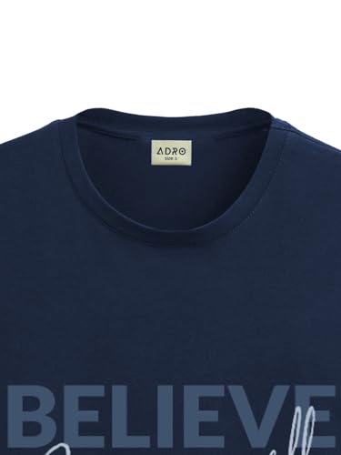 Image of ADRO Tshirt for Men | Printed T Shirt for Men | 100% Cotton Regular Fit T-Shirt |Printed T Shirt