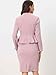 Allegra K 2 Piece Skirt Sets for Women Long Sleeve Blazer and Pencil Skirt Business Suits Small Pink