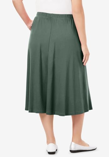 Woman Within Plus Size Petite 7-Day Knit A-Line Skirt2