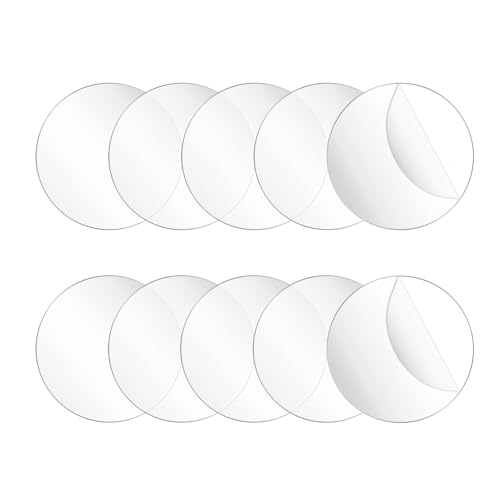 10 Pcs Clear Acrylic Circle Sheets 6 Inch Round Cake Disk Acrylic Sheet Blanks 1mm Round Panel Transparent Disc Ornaments for Cake Holders Coasters Picture Frame Painting DIY Crafts
