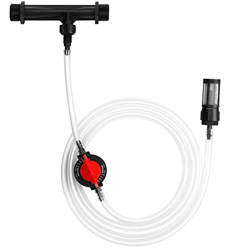 Fertilizer Injector Kit, Garden Water Irrigation Device Kit with G3/4 Inch Venturi Fertilizer Injector Tube+Switch+Filter+Water Tube for Liquid Fertilizer Injection Through Drip Irrigation System