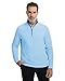 M MAELREG Mens Pullover Quarter Zip Moisture Wicking Stretch Midlayer Golf Half Zip Pullover Mens Sweatshirt Light Blue