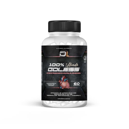 Ultimate Coless Healthy Fusion | Levadura de Arroz Rojo con Monacolina K, CoenzimaQ10 y Resveratrol | Baja tu Colesterol y control de Triglicéridos | Mejora y protege la función del corazón | 60 caps