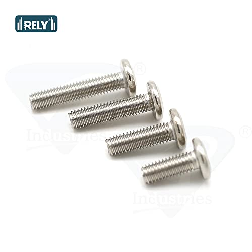 Image of Rely⇒VP INDUSTRIES (Pcs-25) M6x10 mm JCB Allen Head Furniture Screw Stainless Steel Grade 304 | Furniture Bolt for Crib Bunk Bed Furniture Cot, Barrel Bolt