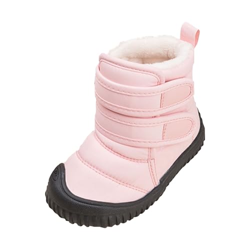 Padded Fuzzy Snow Booties For Boys Kids Open Toe Loafers Winter Ski Shoes Toddler Chunky Sole Non Slip Warm Shoes