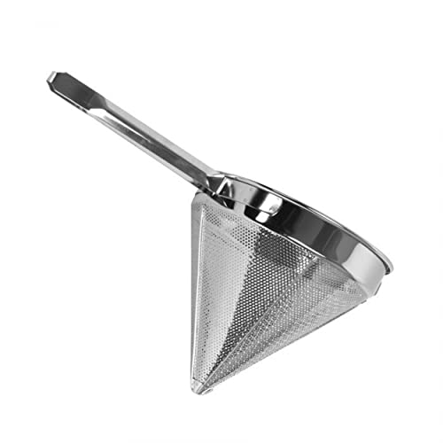 TrueCraftware- 4 Qt 10 Inch Stainless Steel China Cap Strainer Fine Mesh- Cone Strainer for Sauces Juice Seeds Beans Food Strainer Colander