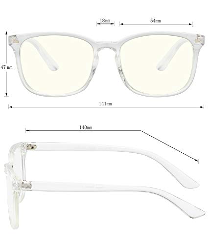 Image of Yogo Vision Blue Light Blocking Computer Glasses Anti Glare Reduce Eyestrain Eyeglasses for Men and Women