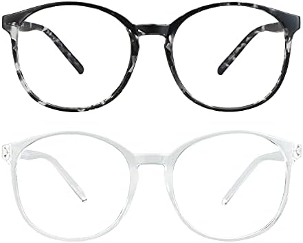 LifeArt 2 Pairs Blue Light Blocking Glasses, Anti Eyestrain, Comp...