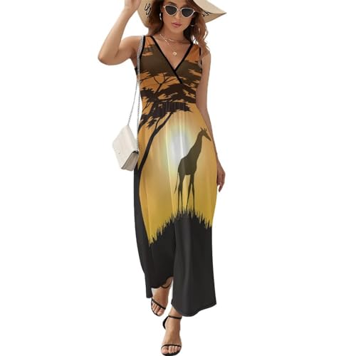 Robe longue d'été girafe du soler couchand pour soirées plage et vacances
