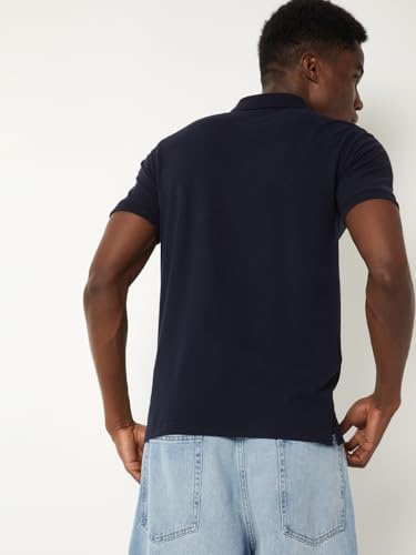 Image of Max Men's Polycotton Half Sleeves Regular Fit Solid Polo T-Shirt