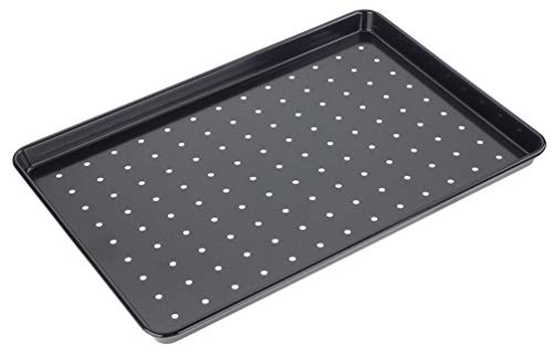 Tala Performance Crisper Baking Tray, Professional Gauge Carbon Steel with Eclipse Non-Stick Coating, 39 x 27 x 2 cm; Perfect for crispy chips or pizza bases, Black