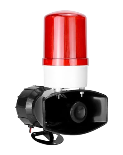 QWORK AC110V Sound and Light Alarm, 115dB High-Intensity