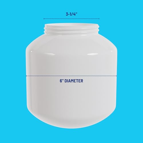 Image of KASTLITE 6 inch Globe Light Bulb Cover with 3.25 inch Threaded Screw-in Neck - Acrylic Plastic Replacement for Ceiling Lamp Shades, Outdoor Mood Lighting Fixtures & Camper Awning Lights - White, Candy Jar