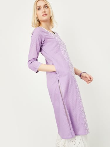 Image of Max Women's Cotton Straight Fit Casual Kurta