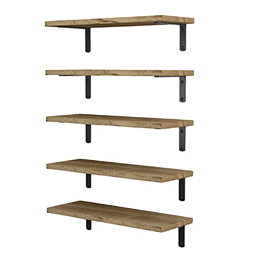 Wallniture Palma Floating Shelves for Wall, Rustic...