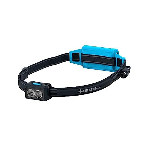 Ledlenser NEO5R LED Stirnlampe Joggen | Kopflampe mit 600 Lumen | Lauflampe mit Akku wiederaufladbar mit rotem Rücklicht | reflektierendes Stirnband, Brustgurt, Lampenkopf schwenkbar | blau Ledlenser NEO5R LED Stirnlampe Joggen | Kopflampe mit 600 Lumen | Lauflampe mit Akku wiederaufladbar mit rotem Rücklicht | reflektierendes Stirnband, Brustgurt, Lampenkopf schwenkbar | blau