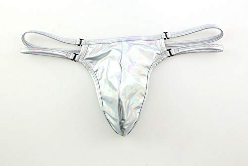 Mendove Mens Jockstrap Thong Liquid Metallic Contour Pouch Bikini Swimsuit3