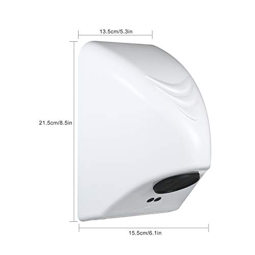 Image of Bath Guru Automatic ABS Plastic Small Hand Dryer (800 W, White)