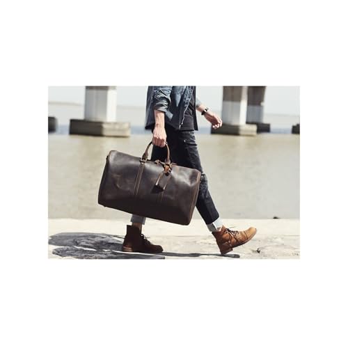 Men's Genuine Leather Travel Bag Multifunctional Business Shoulder Bag Men's Large Capacity Luggage Bag Vintage Handbag2