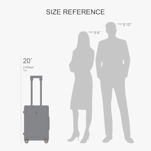Miniatura 3 de Level8 Maleta Cabina Elegante Micro Diamante Textura Diseño 100 Pc Maletas De Viaje Trolley Rígida Equipaje De Mano Con 4 Ruedas Dobles Giratorias Y Cerradura Tsa, 54.5x37x23.5cm, 40l, Azul Marino