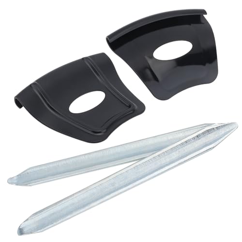 Image of Windance 2pcs Heavy Duty Metal Steel Tire Iron Spoons Changing Tool Kit for Motorcycle /Scooter /Bicycle, Tyre Repair Lever Bar Set (2pcs Iron Spoons + 2pcs Rim Shields)