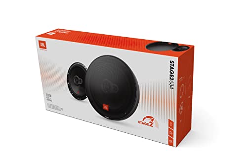 JBL Stage2 634 3-Wege Auto Lautsprecher Set von Harman Kardon - 250 Watt KFZ Auto Boxen - 2 stück Car HiFi Box groß 16,5cm | 165mm | 6,5 Zoll