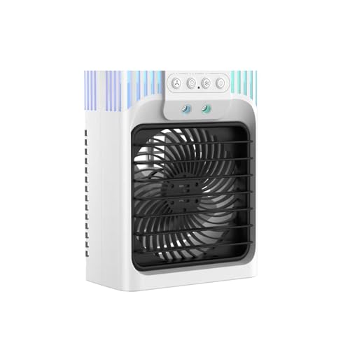 ancihdgm Ventilador portátil pequeño alimentado por USB, 3 velocidades ajustables, mini ventiladores personales, ventiladores USB silenciosos para escritorio, dormitorio, mesa de oficina, viajes