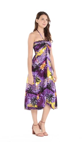 Image of Women's Hawaiian Luau Halter Dress in Signature Prints