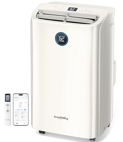 Image of 14,000 BTU Portable Air Conditioner, Cools up to 700 Sq.Ft, 3-in-1 Modes, Voice & Remote Control, Quiet Operation, Light Yellow