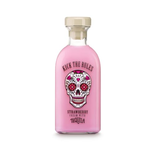 KICK THE RULES - Crema de Fresas con Tequila - 15º - Botella de 0,7L - Tequila de Fresa