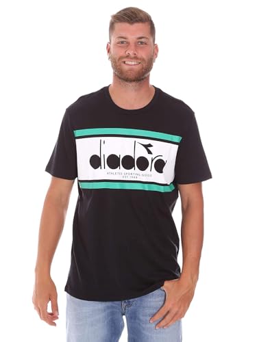Diadora T-Shirt Homme Noir pour vos séances de running et vos sorties décontractées