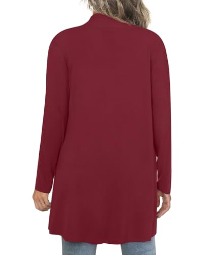 Image of Anymiss Womens Long Cardigans Spring Lightweight Jackets S-2XL Knit Kimono