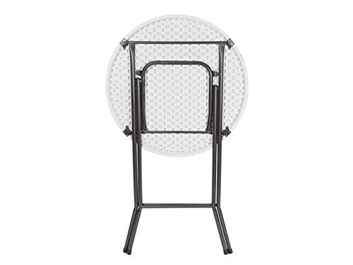 TOOLLAND Sturdy standing table for folding round party table diameter 80 cm for indoor and outdoor use