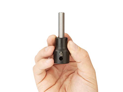 Image of TEKTON 1 /2 Inch Drive x 5 /16 Inch Hex Impact Bit Socket | SIB22208 (Pack of 2)