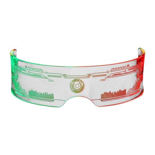Gafas con luz LED, control colorido LED, 12 modos, tecnología