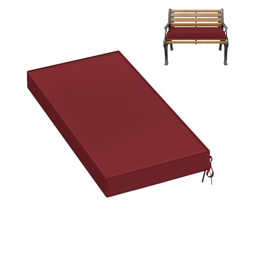 Pakunoda Outdoor Bench Cushion Waterproof Bench Pad,36×18 Inch,Burgundy