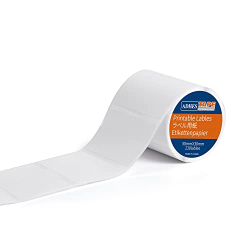 ADHES ���x���p�� ���x���V�[�� ����p�� �T�[�}���v�����^��p �ϐ� ���� ��Ƃ��₷�����H 50mm*30mm 230������/��