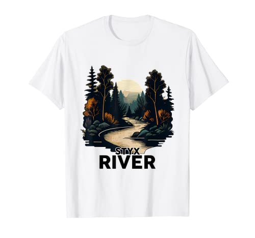 Photo de Styx River T-shirt rétro minimaliste River Styx T-Shirt