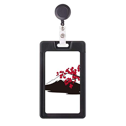 Étui porte-badge rétractable motif Sakura aux finitions soignées