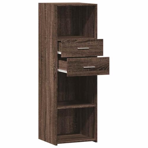 Credenza Cassettiera Cassettiera Mobile Contenitore Organizer Cucina Soggiorno Soggiorno Alto 40 X 42,5 X 124 Cm Derivati Del Legno Marrone 02_0033715 - 6
