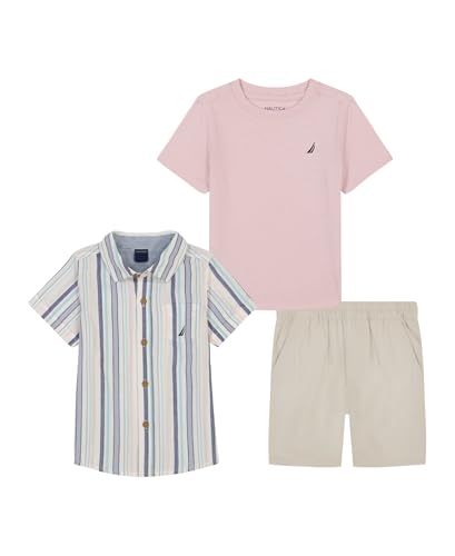 Image of Nautica Boys' 3pc Shirt Short Set