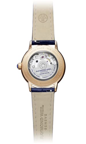 Raymond Weil Maestro Women’s Automatic Watch, Moon Phase, Diamonds, Arabic Numerals, Rose Gold PVD Plating, Genuine Leather Strap, 34mm (Model: 2139-P5S-05909)3