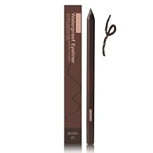 24Hr Waterproof Eyeliner Pencil | No Smudge, No Fade & Sharpened Design | Smooth Glide for Winged Looks Ideal for Oily Skin, Gym & Party Makeup Brown